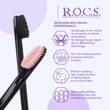R.O.C.S. Black Edition Toothbrush - Elegant Design | Medium Hardness
