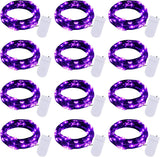 Brightown 12 Pack LED Fairy Lights Battery Operated String Lights - 7ft 20LED Waterproof Silver Wire Firefly Starry Moon Lights for DIY Crafts Wedding Table Centerpieces Party Bedroom Christmas