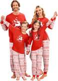 Ekouaer Family Christmas Pajamas Matching Sets Soft Long Sleeve Couple Pjs Xmas Sleepwear Holiday Lounge Set