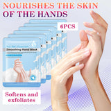 LZYLLS 6 Pairs Hand Masks Moisturizing Gloves, Hydrating Hand Mask Moisturizer Gloves Care for Dry Cracked Hands, Smooth Long Lasting Soft Firming Hand Mask Gift Set for Men Women（A