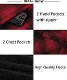 SCODI Mens Flannel Hooded Jacket Sherpa Lined Zip Up Hoodies for Men Plaid Shirt Jackets Warm Thick Fleece Coat with Pocket