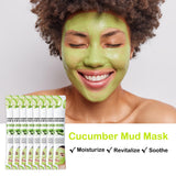 LZYLLS 24 Pcs Clay Face Mask with Brush,Hydrating Mud Face Mask Set,Deep Cleaning Oil Control Clay Facial Masks for Blackheads Remover,Mud Facial Masks Skincare Gift Set