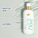 Dove Serum Body Wash Acne Clear for troubled skin with Salicylic Acid 18.5 Fl Oz