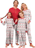 Ekouaer Family Christmas Pajamas Matching Sets Womens Mens Pjs Long Sleeve Sleepwear Holiday Lounge Sets