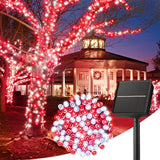 Minetom Solar String Lights Outdoor Waterproof- 40 FT 100 LED Solar Powered String Lights with 8 Lighting Modes, IP65 Waterproof Solar Christmas Lights for Outdoor Outside Tree Party Decor, Warm White