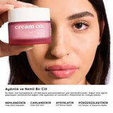 Cream Co. AHA Serum & Hyaluronic Acid Moisturizer Set: Vegan Skincare for Acne Treatment, Skin Brightening & Even Tone
