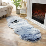 Ashler faux fur rug, Fluffy Shaggy Area Rug Ultra Soft 2 x 3 Feet Sheepskin Fur Rug, Navy Blue Fuzzy Rug Machine Washable Shag Rug, Nursery Decor Throw Rugs for Bedroom, kids room, Living Room