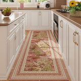 Rugcomf 2x6 Runner Rug Impressionist-Style Vintage Kitchen Rugs Non Slip Washable Soft Carpet Runner for Kitchen Laundry Bedroom Bathroom, Blue