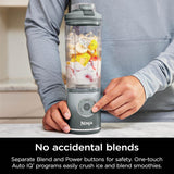 Ninja Blast Max, Portable Blender + Twist & Go, Personal Smoothie, Blend, Ice Crush, 3 Programs, Cordless, 22 oz removable Vessel, Dishwasher Safe, Leakproof, Silver, BC251SL