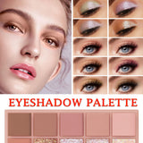 LZYLLS 12 Shades Nude Matte Eyeshadow Palette,Shimmer Naked Eyeshadow Palette,Eye Shadow Palette Natural Flash Waterproof Durable Smoked Professional Makeup Palette With Brush(Matte)