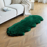 duduta White Faux Sheepskin Throw Rug 2x3 ft, Fluffy Shag Fur Chair Cover Small Bedside Dorm Rug Non Slip Washable