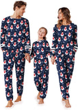 Ekouaer Family Christmas Pajamas Matching Sets Long Sleeve Couple Pjs Holiday Sleepwear Soft Loungewear with Pockets