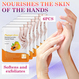 LZYLLS 6 Pairs Hand Masks Moisturizing Gloves, Hydrating Hand Mask Moisturizer Gloves Care for Dry Cracked Hands, Smooth Long Lasting Soft Firming Hand Mask Gift Set for Men Women（A