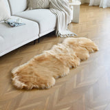 duduta White Faux Sheepskin Throw Rug 2x3 ft, Fluffy Shag Fur Chair Cover Small Bedside Dorm Rug Non Slip Washable