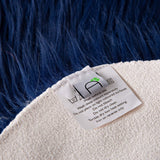 Ashler faux fur rug, Fluffy Shaggy Area Rug Ultra Soft 2 x 3 Feet Sheepskin Fur Rug, Navy Blue Fuzzy Rug Machine Washable Shag Rug, Nursery Decor Throw Rugs for Bedroom, kids room, Living Room