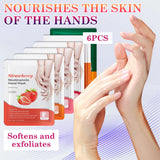 LZYLLS 6 Pairs Hand Masks Moisturizing Gloves, Hydrating Hand Mask Moisturizer Gloves Care for Dry Cracked Hands, Smooth Long Lasting Soft Firming Hand Mask Gift Set for Men Women（A