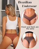 Sth Big Womens Cotton Underwear Sexy Lace Brazilian Panties Soft Breathable Cotton Bikini for Ladies 6 Pack