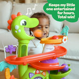 Move2Play, Air-Powered Dinosaur Ball Popper | 30+ Songs, Sayings, & Lights | Baby & Toddler Toys Ages 6 7 8 9 10 12+ Months | Boy & Girl Gift for 1, 2+ Year Olds | Birthday Present