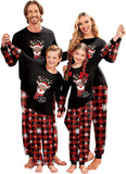 Ekouaer Family Christmas Pajamas Matching Sets Soft Long Sleeve Couple Pjs Xmas Sleepwear Holiday Lounge Set