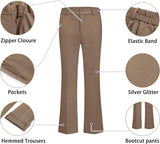 Women's Business Suit 2 Piece Set Shawl Sollar Blazer Bootcut Pants Suits for Women