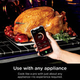 Ninja Meat Thermometer ProChef Wireless Probe for Indoor & Outdoor Air Fryer, Grill, Cooking, Smoker, Oven, Roaster, Long Range Bluetooth App Connection, Flareup Resistant, Waterproof, US Only, WP100