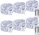 4 Pack 60 LED Fairy Lights Battery Operated with Timer, 20FT Waterproof Twinkle Lights Indoor Outdoor, Cuttable String Lights for Bedroom, Wedding, DIY, Centerpiece, Christmas Decorations (Warm White)