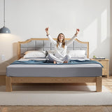 VEVOR Grounding Sheets, Queen Size, 95% Cotton + 5% Pure Silver Fiber, Earth Grounded Fitted Bed Sheets, with Grounding Cord & Tester, for Improved Sleep & Wellness (Gray, Queen - 60 x 80 x 13 in)