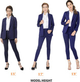Marycrafts Women’s Two Piece Suits – Business Blazer Pant Suit Set, Professional Work Outfit for Office