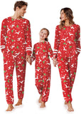 Ekouaer Family Christmas Pajamas Matching Sets Long Sleeve Couple Pjs Holiday Sleepwear Soft Loungewear with Pockets