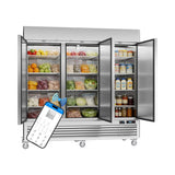 82-Inch Commercial 72 Cu.Ft 3-Door WiFi Refrigerator With Smart App Control (SAK58320)