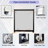 82-Inch Two-Person Portable Outdoor Toilet Cabin With Light, Sink And Fan (SAK50123)
