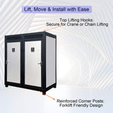 82-Inch Two-Person Portable Outdoor Toilet Cabin With Light, Sink And Fan (SAK50123)