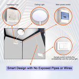 82-Inch Two-Person Portable Outdoor Toilet Cabin With Light, Sink And Fan (SAK50123)