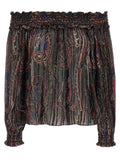 Saint Laurent Women Smock Stitch Blouse