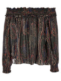 Saint Laurent Women Smock Stitch Blouse