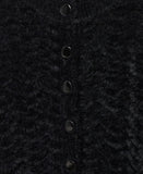Mango Womens Faux Fur Knit Cardigan - Black, Size Small