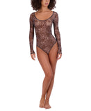 Steve Madden Womens Long-Sleeve Mesh Bodysuit SM11841
