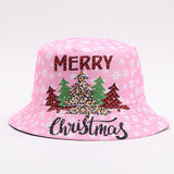 European And American Digital-print Bell-shaped Reindeer Bucket Hat