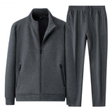 Fleece-lined Thickened Lightweight Sport Jacket And Pants Two-piece Set