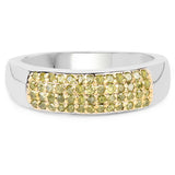 0.22 Carat Genuine Yellow Diamond .925 Sterling Silver Ring