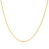 Unisex Solid 14K Yellow Gold 2.8mm Imperial Herringbone Chain Necklace - 18" Inches