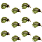 Bead Head LaFontaine Olive Deep Sparkle Caddis Pupa - 12Flies Size 14