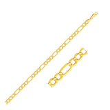 5.4mm 14k Yellow Gold Lite Figaro Bracelet