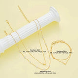 3pcs Heart Necklace & Bracelet Set for Women