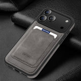 Leather Magnetic Card Holder Phone Case Compatible With The 17 Pro Max
