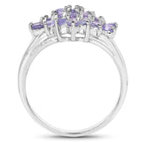 1.61 Carat Genuine Tanzanite .925 Sterling Silver Ring