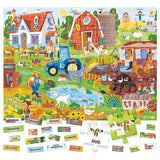 Headu Educational Puzzle for Kids - Farm Theme English Vocabulary Learning Toy for Children Aged 4-8