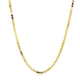 14k Yellow Gold Semi Solid Box Chain 1.6mm