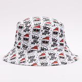 European And American Digital-print Bell-shaped Reindeer Bucket Hat