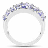 2.52 Carat Genuine Tanzanite .925 Sterling Silver Ring